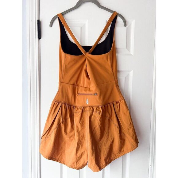 NEW Free People FP Movement Righteous Runsie in Russet Orange Medium - Picture 5 of 6